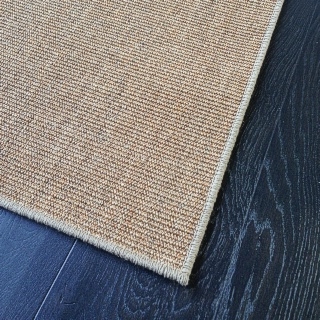 70cm x 1mtr Fine Ribbed Castlemaine Sisal with Latte Overlock Border $60